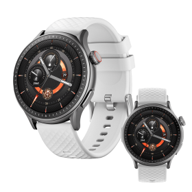 2025 Premium Smart Watch 1.43 Inch HD Round Fitness Tracker Bluetooth Calling Heart Rate Monitor Waterproof 3ATM For Running Gym Hiking Outdoor A (Color: Gray)