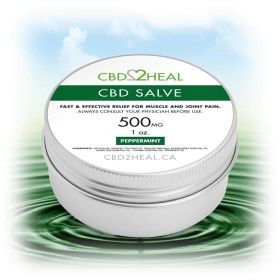 CBD Healing Salve Cream (Dosage: 500mg, Flavour: Peppermint)