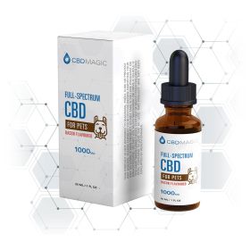 Dog CBD - Full Spectrum Pets CBD Oil (Flavours: Bacon, Dosages: 1000mg)